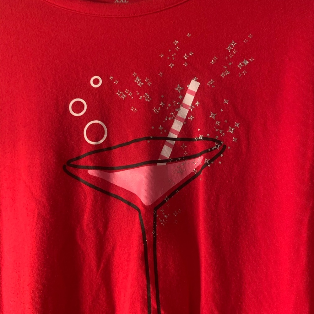 Croft & Barrow Pajama top. Martini, bubbles, stars